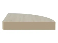 Best Prateleiras canto parede 4 pcs 25x25x3,8 cm MDF carvalho/branco PT941533 Castanho
