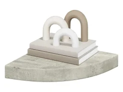 Outlet vidaxl Prateleiras canto parede 2 pcs 25x25x3,8cm MDF cimento Cinzento