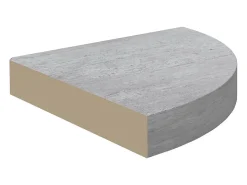 Outlet vidaxl Prateleiras canto parede 2 pcs 25x25x3,8cm MDF cimento Cinzento