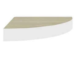 Discount Prateleiras canto parede 4 pcs 35x35x3,8 cm MDF carvalho/branco PT653710 Castanho
