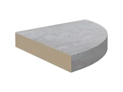 Prateleira* Prateleiras canto parede 2 pcs 35x35x3,8cm MDF cimento PT996711 Cinzento