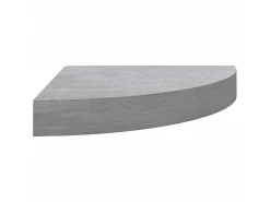 Prateleira* Prateleiras canto parede 2 pcs 35x35x3,8cm MDF cimento PT996711 Cinzento