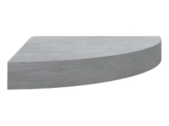 Prateleira* Prateleiras canto parede 4 pcs 35x35x3,8cm MDF cimento PT918955 Cinzento