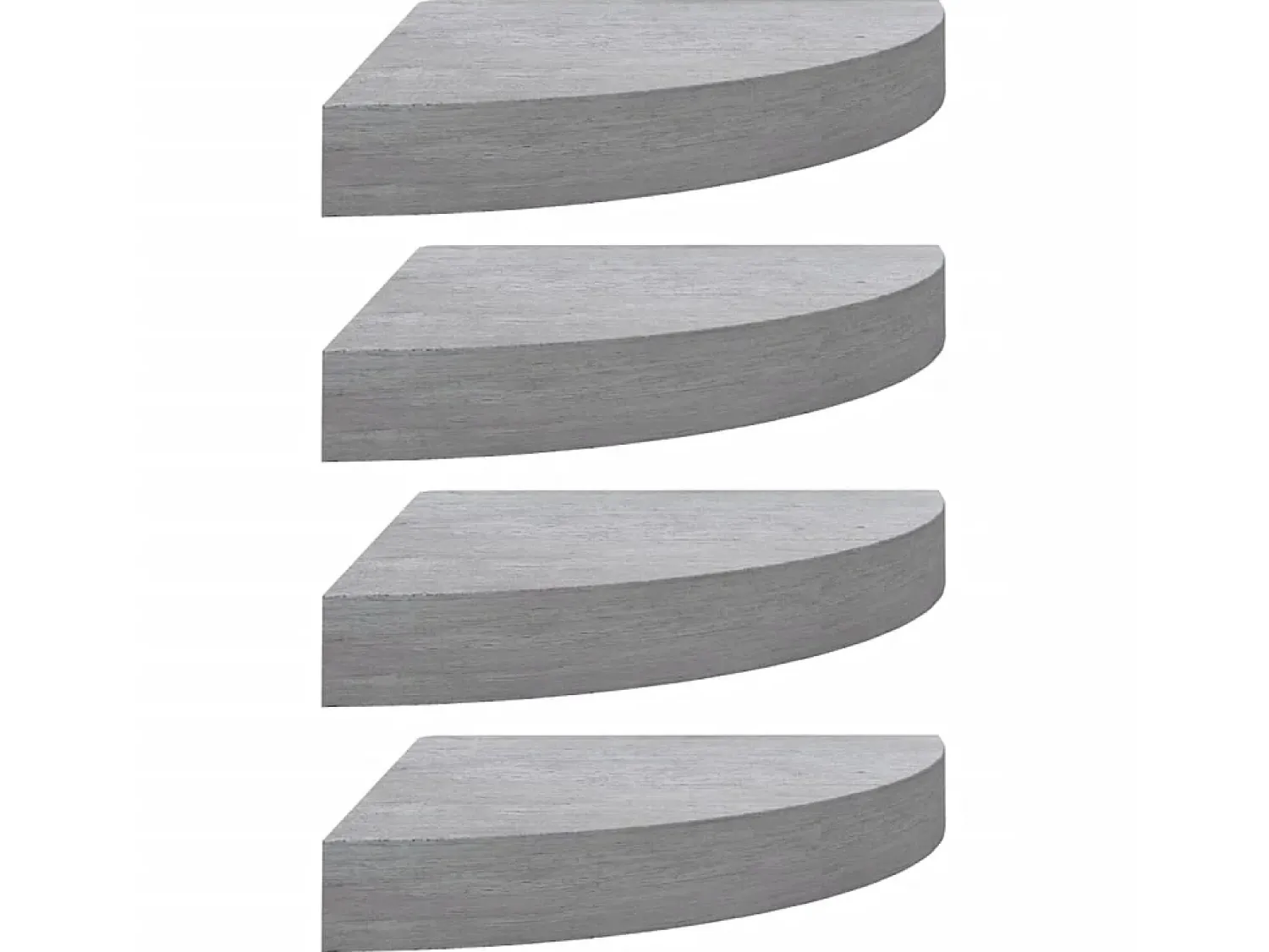 Prateleira| Prateleiras canto parede 4 pcs 25x25x3,8cm MDF cimento PT670109 Cinzento