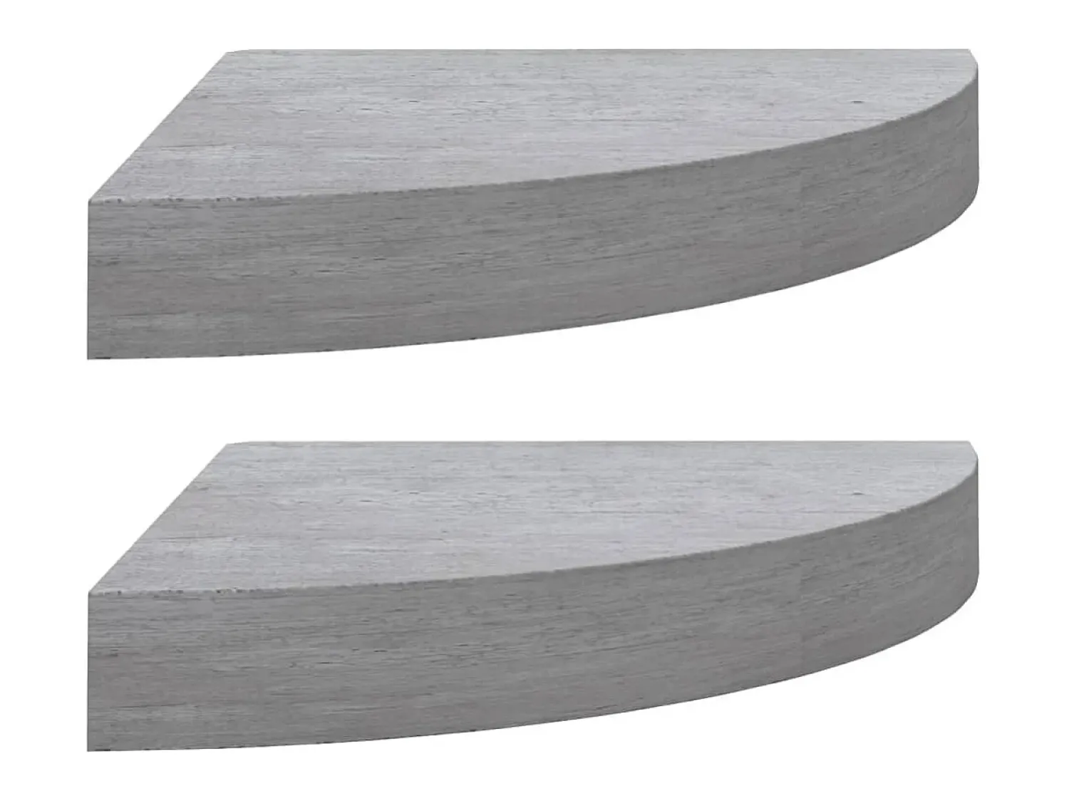 Prateleiras canto parede 2 pcs 25x25x3,8cm MDF cimento PT451703^ Prateleira