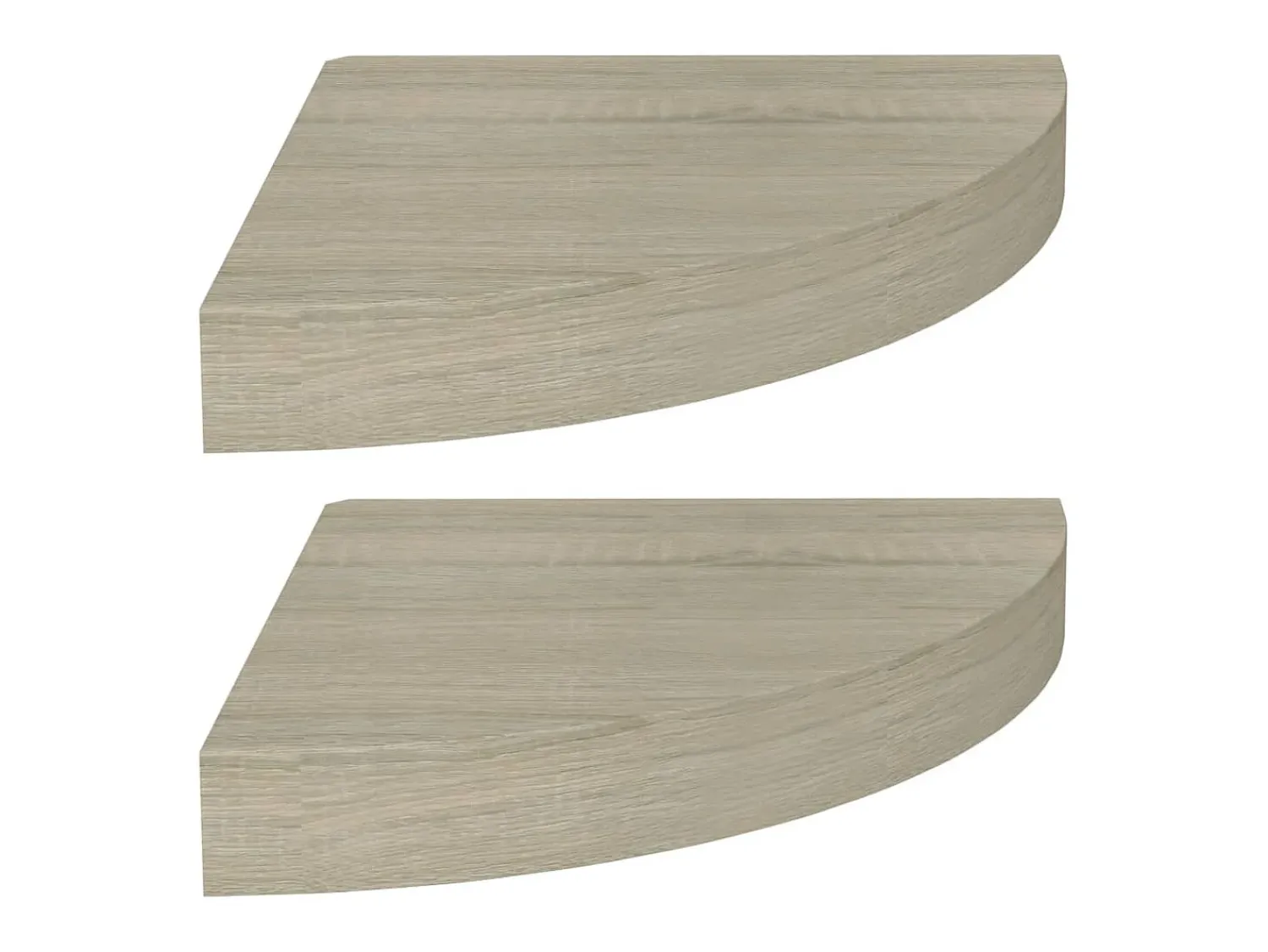 Prateleiras canto suspensas 2 pcs 25x25x3,8cm MDF cor carvalho PT438699^ Prateleira