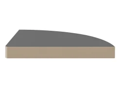 Prateleira| Prateleiras canto suspensas 2 pcs 35x35x3,8cm MDF cinza brilh. PT581784 Cinzento