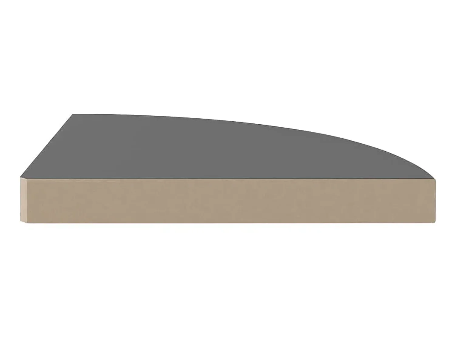 Prateleira| Prateleiras canto suspensas 2 pcs 35x35x3,8cm MDF cinza brilh. PT581784 Cinzento