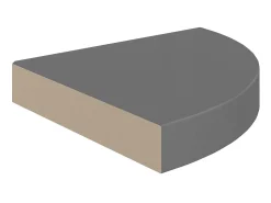 Prateleira* Prateleiras canto suspensas 2 pcs 25x25x3,8cm MDF cinza brilh. PT441803 Cinzento