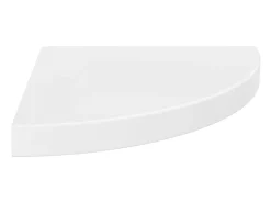Best Prateleiras canto suspensas 4 pcs 35x35x3,8cm MDF brilh. PT798616 Branco