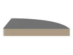 Prateleira| Prateleiras canto suspensas 4 pcs 35x35x3,8cm MDF cinza brilh. PT685532 Cinzento