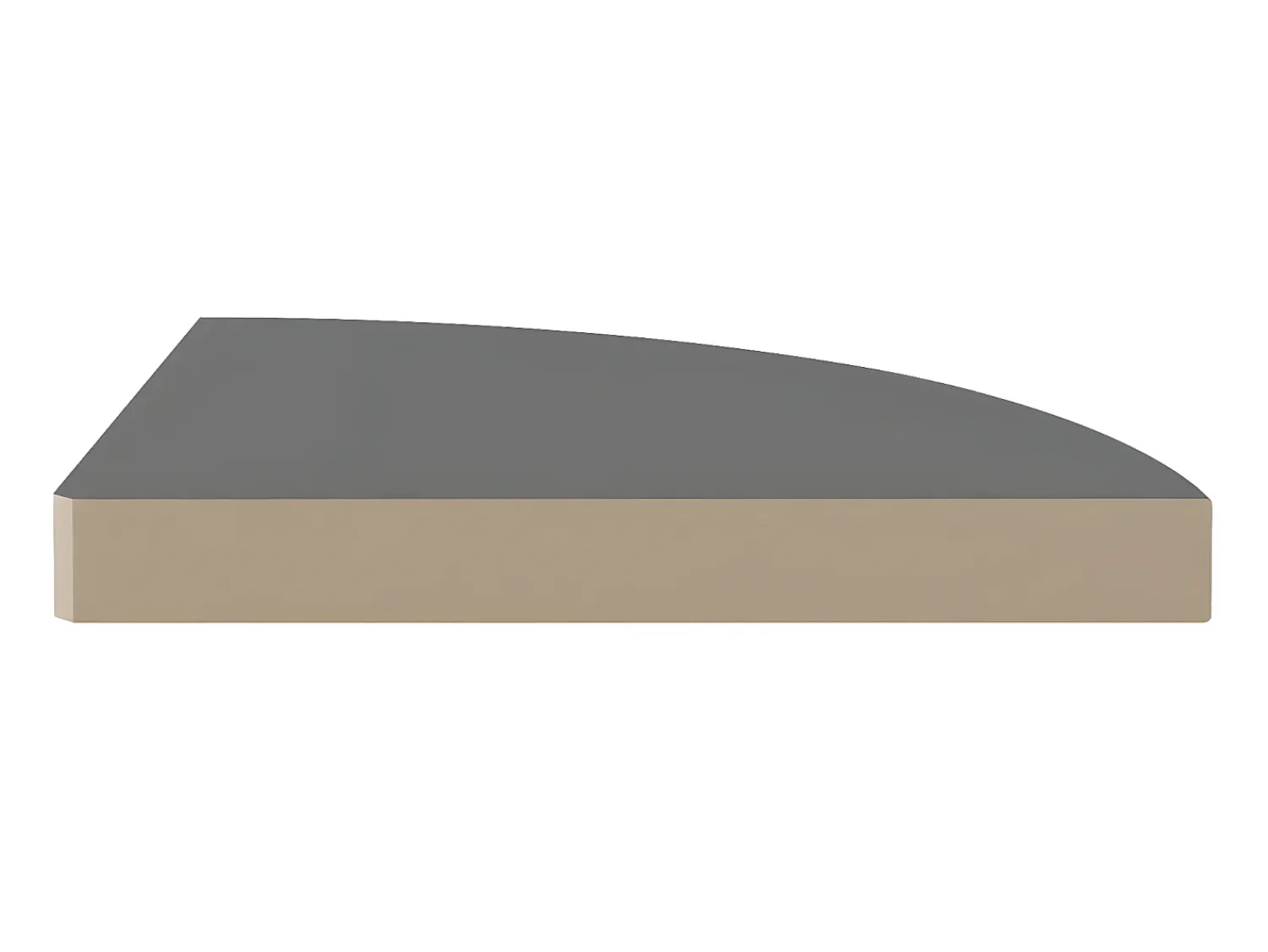 Prateleira| Prateleiras canto suspensas 4 pcs 35x35x3,8cm MDF cinza brilh. PT685532 Cinzento