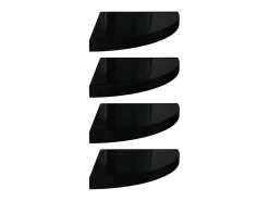 Prateleira* Prateleiras canto suspensas 4 pcs 35x35x3,8cm MDF brilh. PT644797 Preto