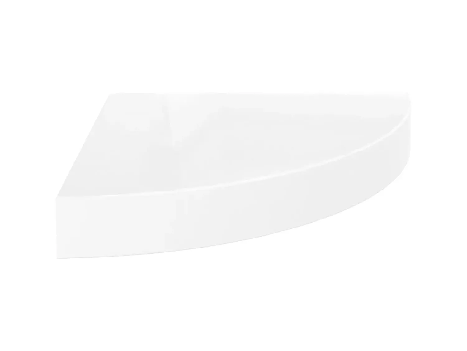 Prateleira* Prateleiras canto suspensas 4 pcs 25x25x3,8cm MDF brilh. PT960731 Branco