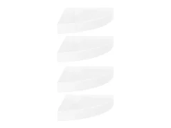 Prateleira* Prateleiras canto suspensas 4 pcs 25x25x3,8cm MDF brilh. PT960731 Branco