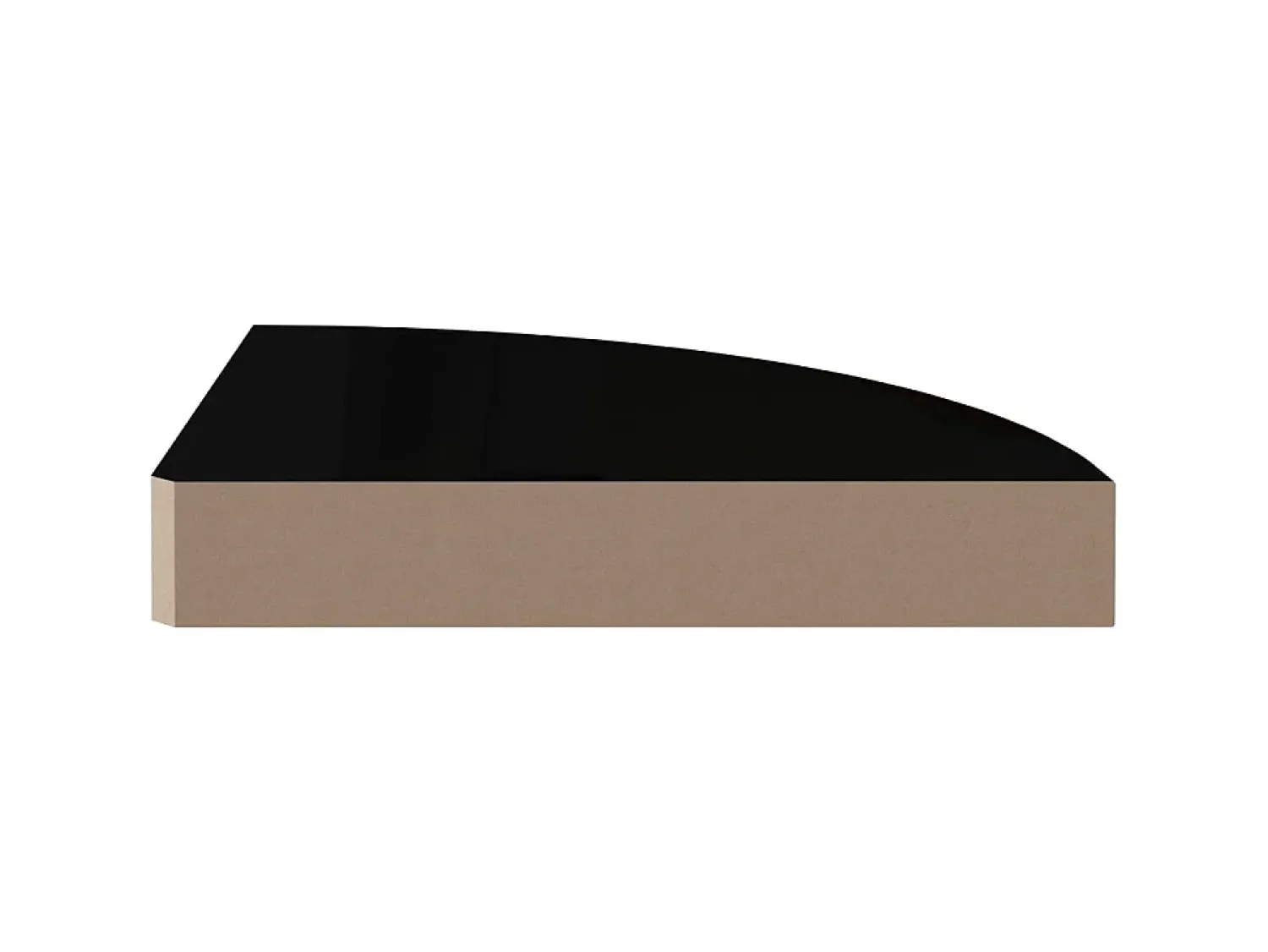 Prateleiras canto suspensas 4 pcs 25x25x3,8cm MDF brilh. PT482396^ Prateleira