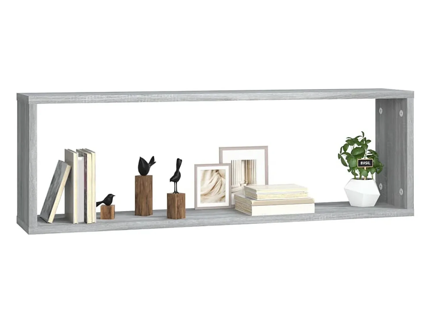 Outlet Prateleiras cubo 4 pcs derivados de madeira sonoma PT440962 Cinzento