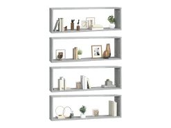 Outlet Prateleiras cubo 4 pcs derivados de madeira sonoma PT440962 Cinzento
