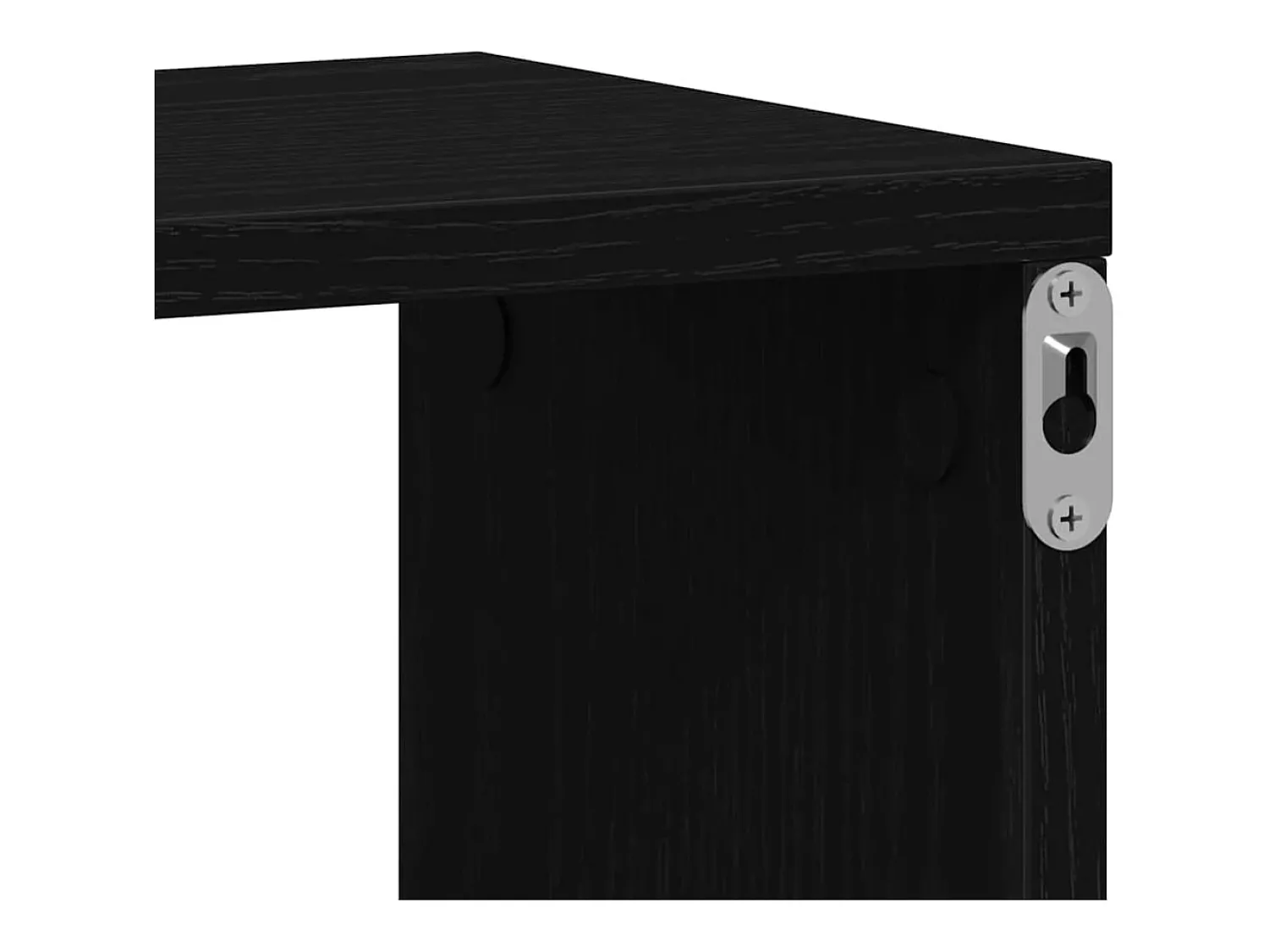 Prateleira*vidaxl Prateleiras cubo 2 pcs derivados de madeira carvalho Preto