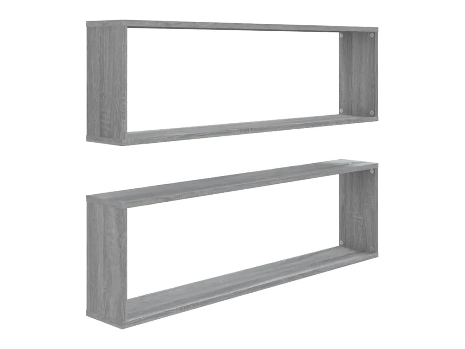 Prateleira* Prateleiras cubo 2 pcs 100x15x30 cm deriv. madeira cinza sonoma PT109513 Cinzento