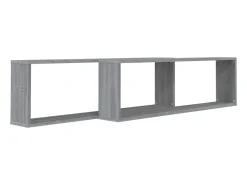 Prateleira* Prateleiras cubo 2 pcs 100x15x30 cm deriv. madeira cinza sonoma PT109513 Cinzento