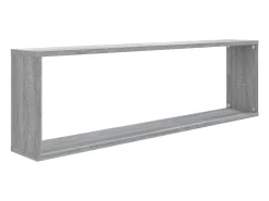 Online vidaxl Prateleiras cubo 2 pcs 100x15x30 cm deriv. madeira cinza sonoma Cinzento