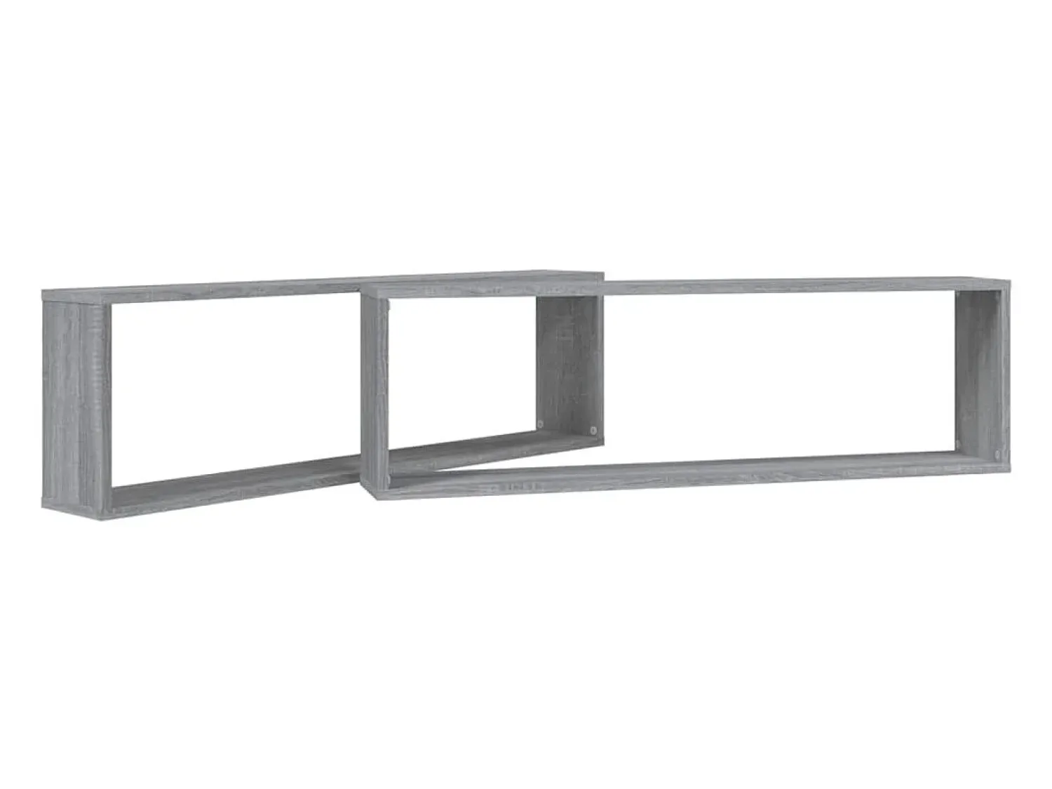 Online vidaxl Prateleiras cubo 2 pcs 100x15x30 cm deriv. madeira cinza sonoma Cinzento
