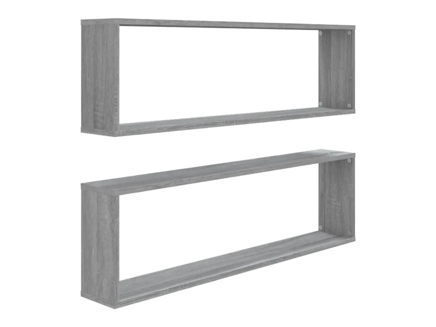 Online vidaxl Prateleiras cubo 2 pcs 100x15x30 cm deriv. madeira cinza sonoma Cinzento