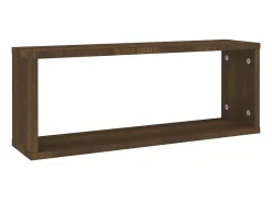 Prateleira| Prateleiras cubo parede 6 pcs deriv. madeira carvalho PT285795 Castanho