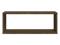 Prateleira| Prateleiras cubo parede 6 pcs deriv. madeira carvalho PT285795 Castanho