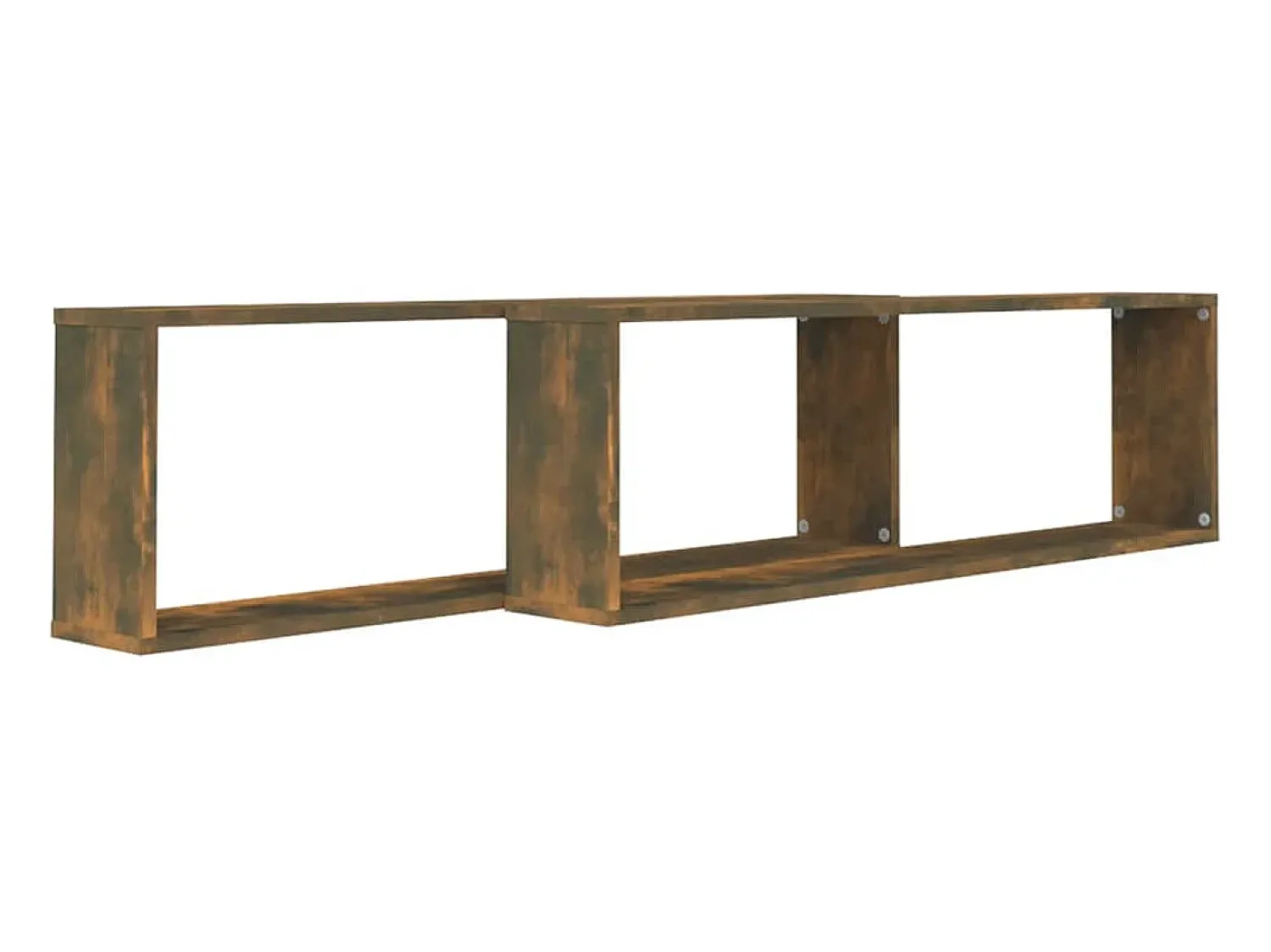 Prateleira* Prateleiras cubo 2pcs 100x15x30 deriv. madeira carvalho fumado PT638526 Castanho