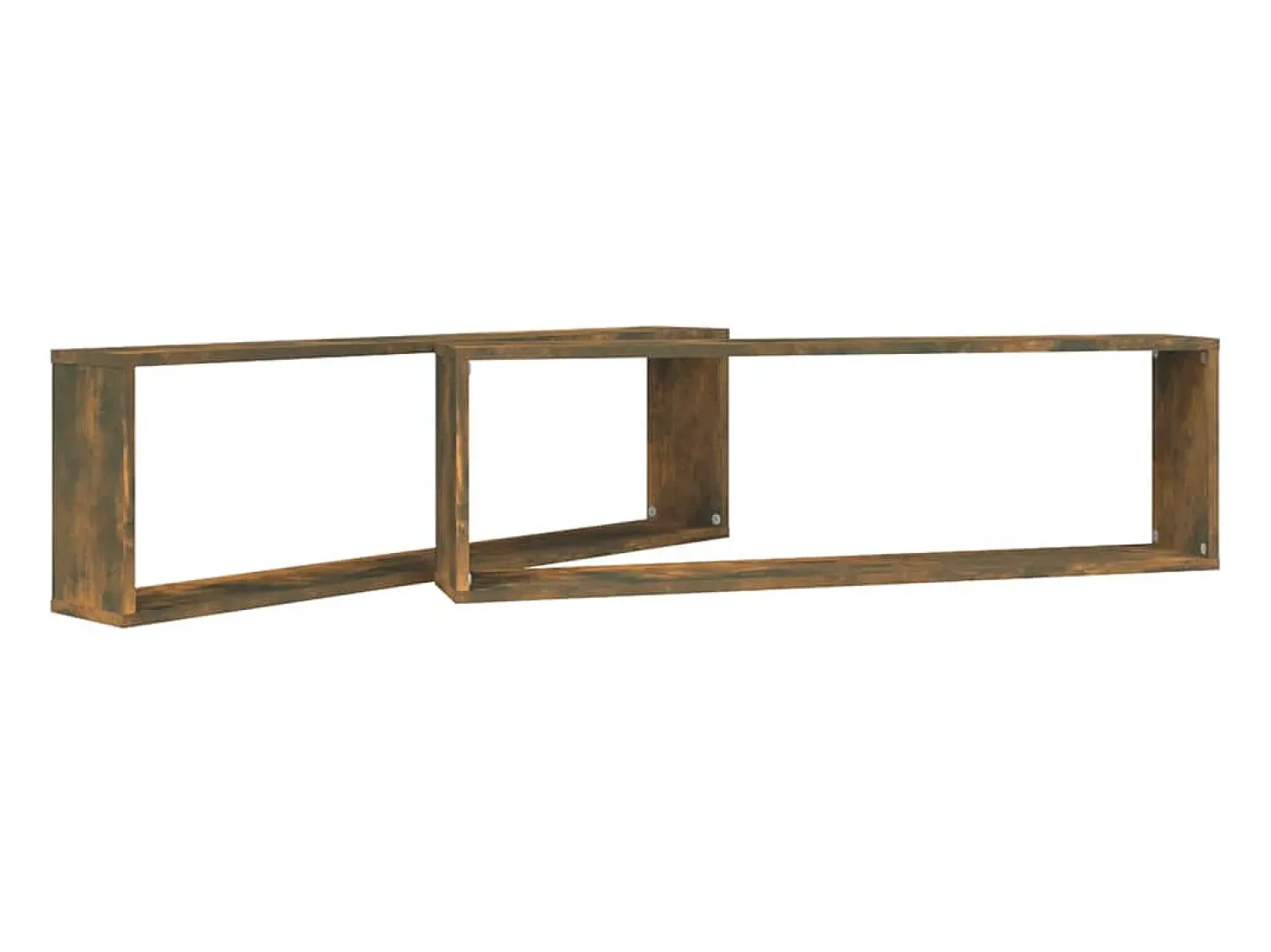 Prateleira* Prateleiras cubo 2pcs 100x15x30 deriv. madeira carvalho fumado PT638526 Castanho