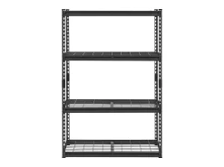 Prateleira* Prateleiras de Armazenamento SucceBuy Resistentes e Ajustáveis de 4 Níveis, 1088 kg, em Aço Carbono SPCC, para Cozinhas, Garagens Preto