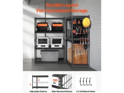 Prateleira* Prateleiras de Armazenamento SucceBuy Resistentes e Ajustáveis de 4 Níveis, 1088 kg, em Aço Carbono SPCC, para Cozinhas, Garagens Preto