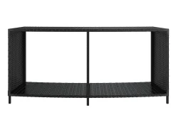 Prateleira* Prateleiras de arrumação 2 pcs vime PE PT161463 Preto