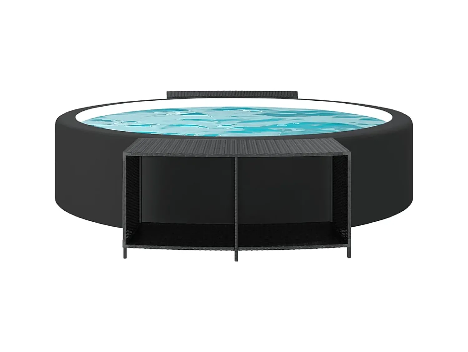 Prateleira* Prateleiras de arrumação 2 pcs vime PE PT161463 Preto