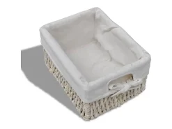 Clearance vidaxl Prateleiras de arrumação em madeira com 4 cestos, Branco