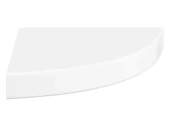 Prateleira|vidaxl Prateleiras de canto flutuantes 2 peças alto brilho 25x25x3,8 cm MDF Branco
