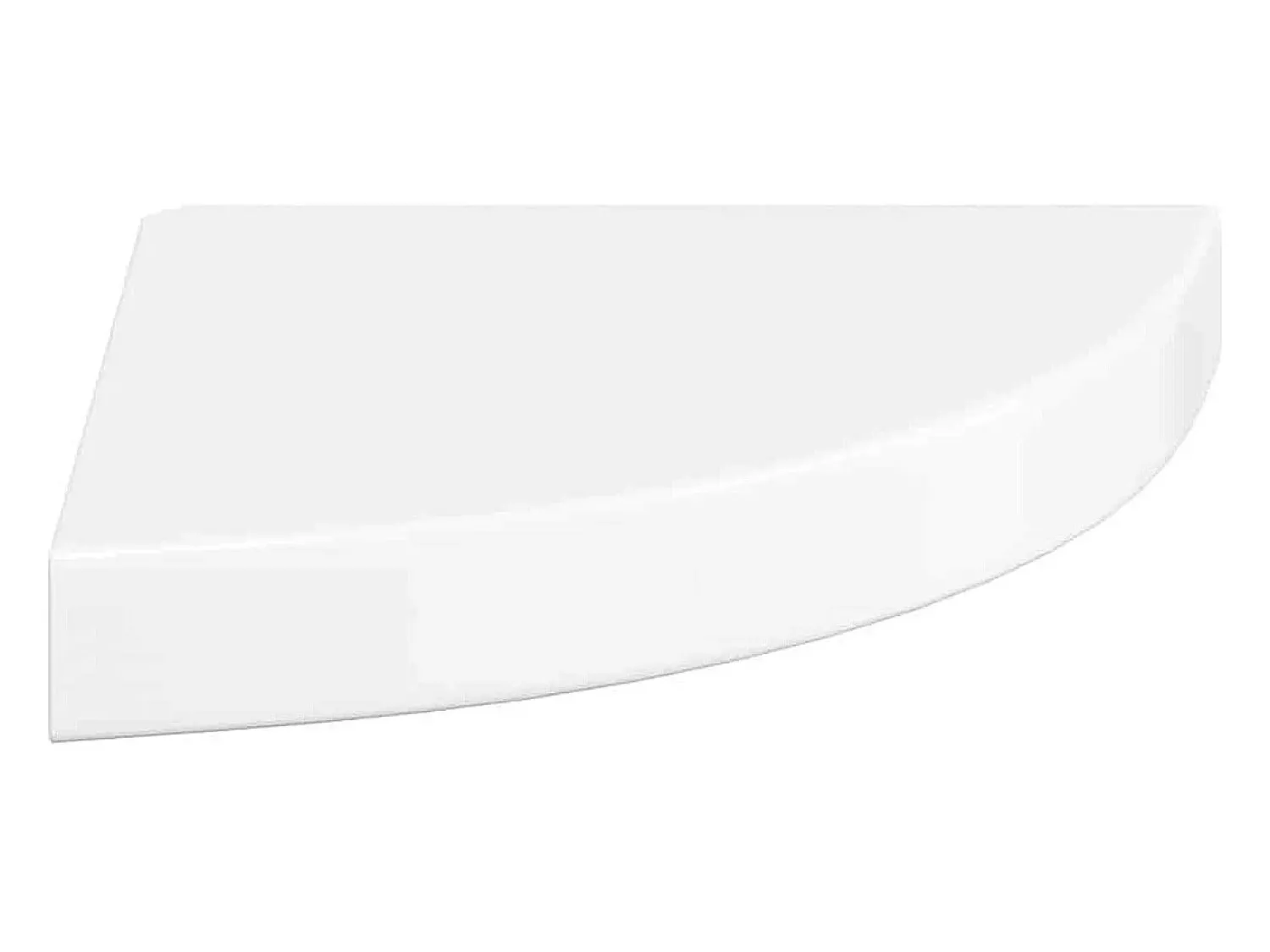 Prateleira|vidaxl Prateleiras de canto flutuantes 2 peças alto brilho 25x25x3,8 cm MDF Branco