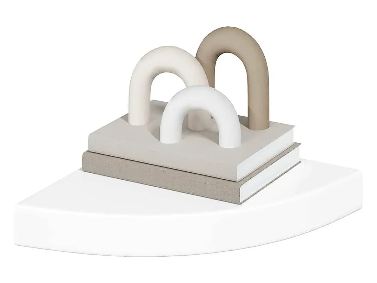 Prateleira|vidaxl Prateleiras de canto flutuantes 2 peças alto brilho 25x25x3,8 cm MDF Branco
