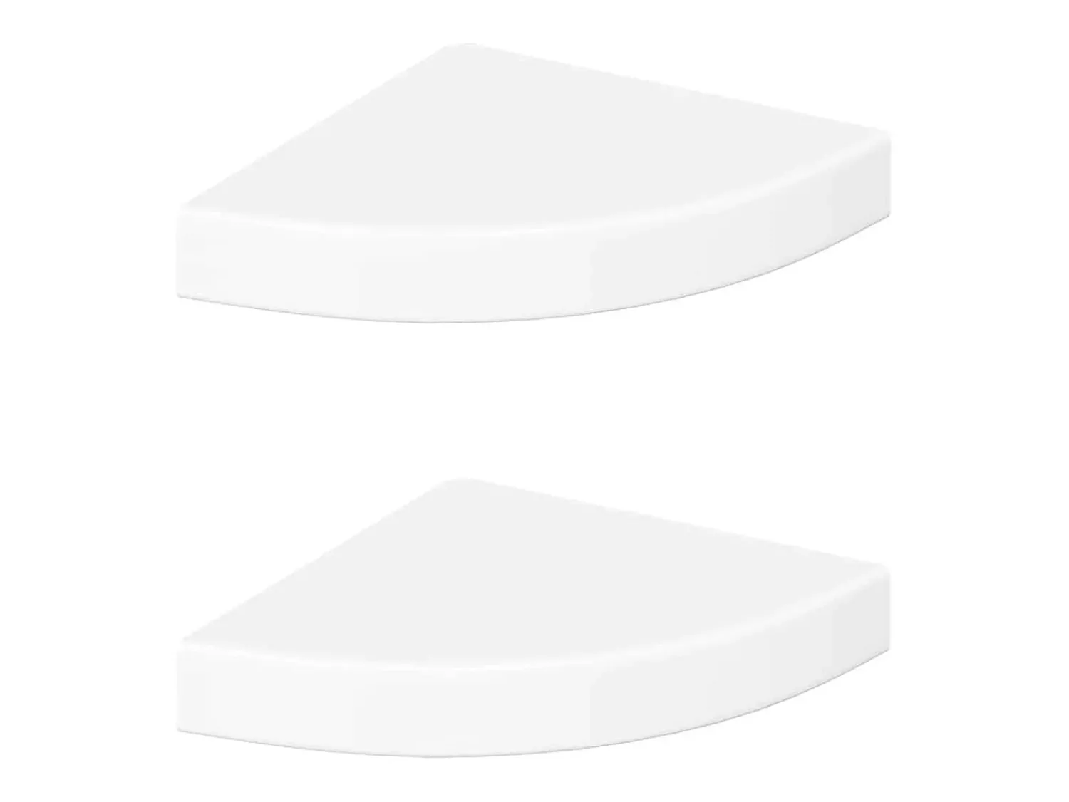 Prateleira|vidaxl Prateleiras de canto flutuantes 2 peças alto brilho 25x25x3,8 cm MDF Branco