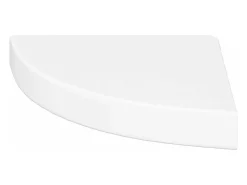 Prateleira|vidaxl Prateleiras de canto flutuantes 2 peças alto brilho 25x25x3,8 cm MDF Branco