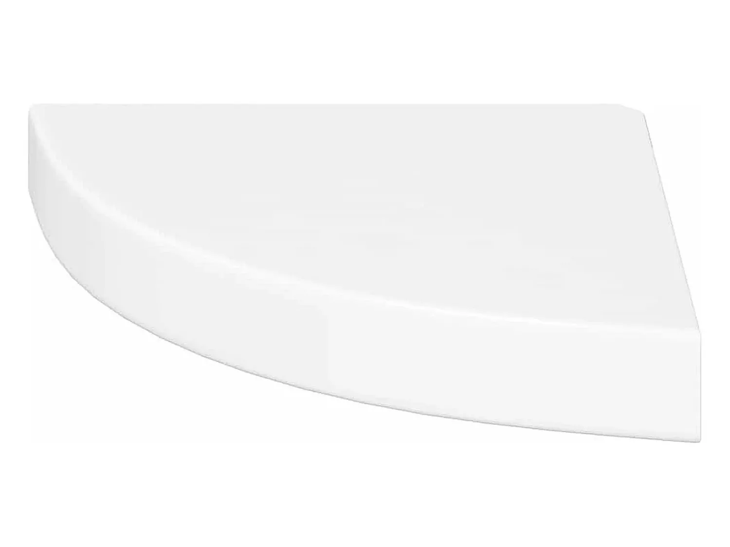 Prateleira|vidaxl Prateleiras de canto flutuantes 2 peças alto brilho 25x25x3,8 cm MDF Branco
