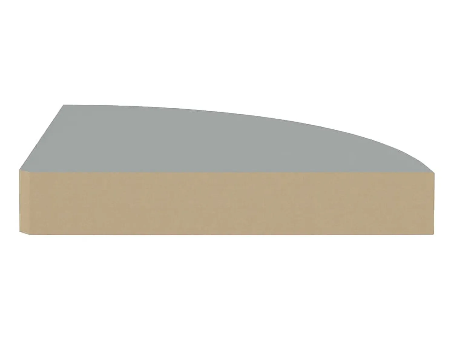 Prateleiras de canto suspensas 4 pcs 25x25x3,8cm MDF cinza PT631756^ Prateleira