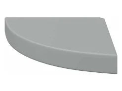 vidaxl Prateleiras de canto suspensas 4 pcs 25x25x3,8cm MDF cinza Cinzento