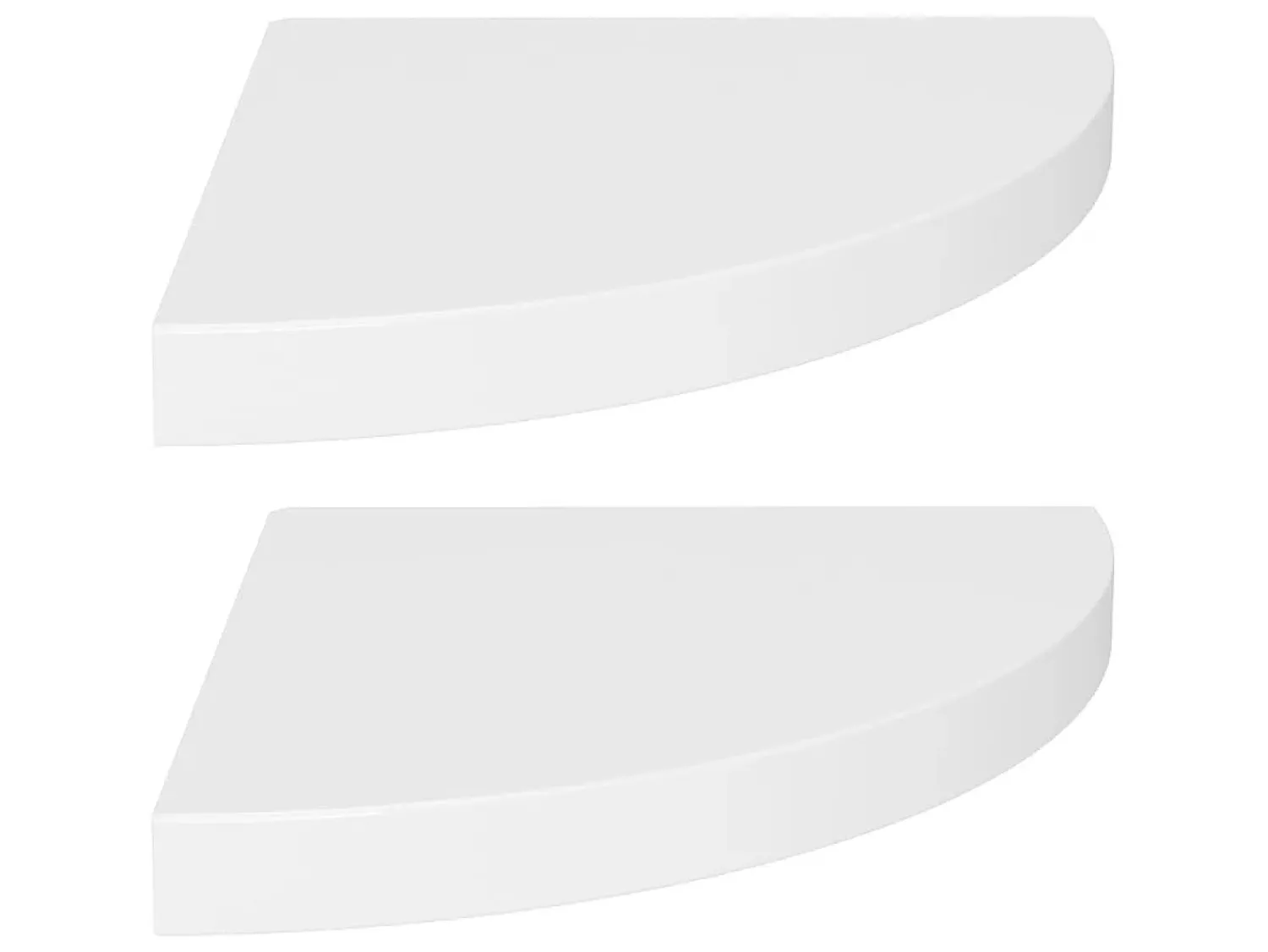 Prateleira* Prateleiras de canto suspensas 2 pcs 35x35x3,8 cm MDF PT699096 Branco