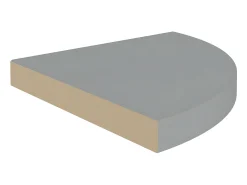 Prateleira* Prateleiras de canto suspensas 2 pcs 35x35x3,8 cm MDF cinza PT289902 Cinzento