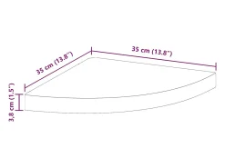 Prateleira*vidaxl Prateleiras de canto suspensas 4 pcs 35x35x3,8 cm MDF Branco