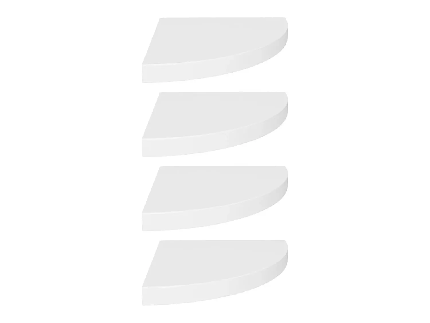 Prateleira*vidaxl Prateleiras de canto suspensas 4 pcs 35x35x3,8 cm MDF Branco