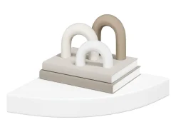 Online vidaxl Prateleiras de canto suspensas 4 pcs 25x25x3,8cm MDF Branco